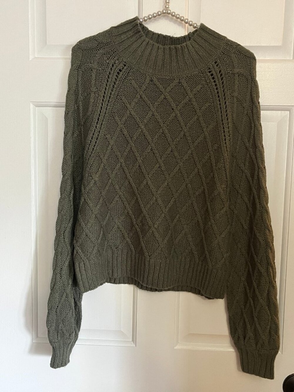 American Eagle Outfitters Ladies Mock Neck Long Sleeve Knit Sweater Size L